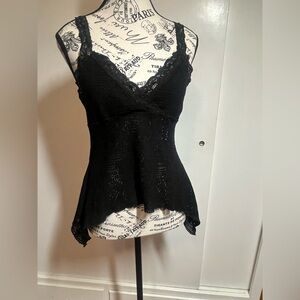 Elegant Black Lace Women’s Top
